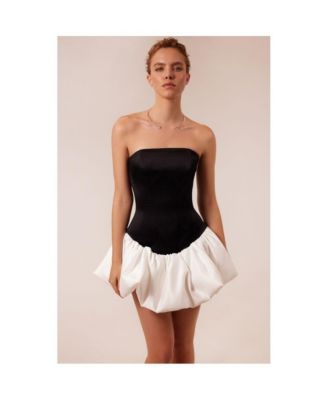 Women's Swan-like mini corset dress