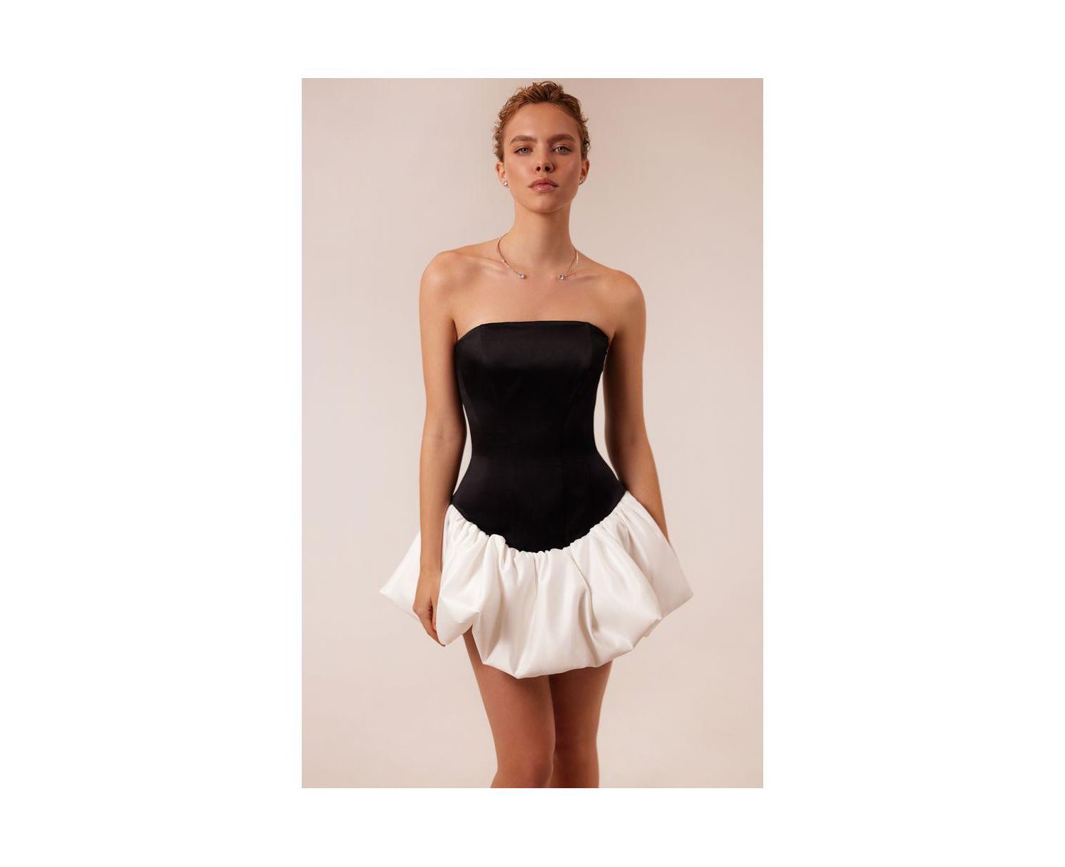 Women's Swan-like mini corset dress