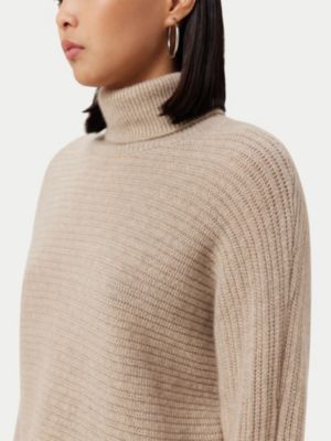 Women's Cashmere Cropped T-Neck Sweater