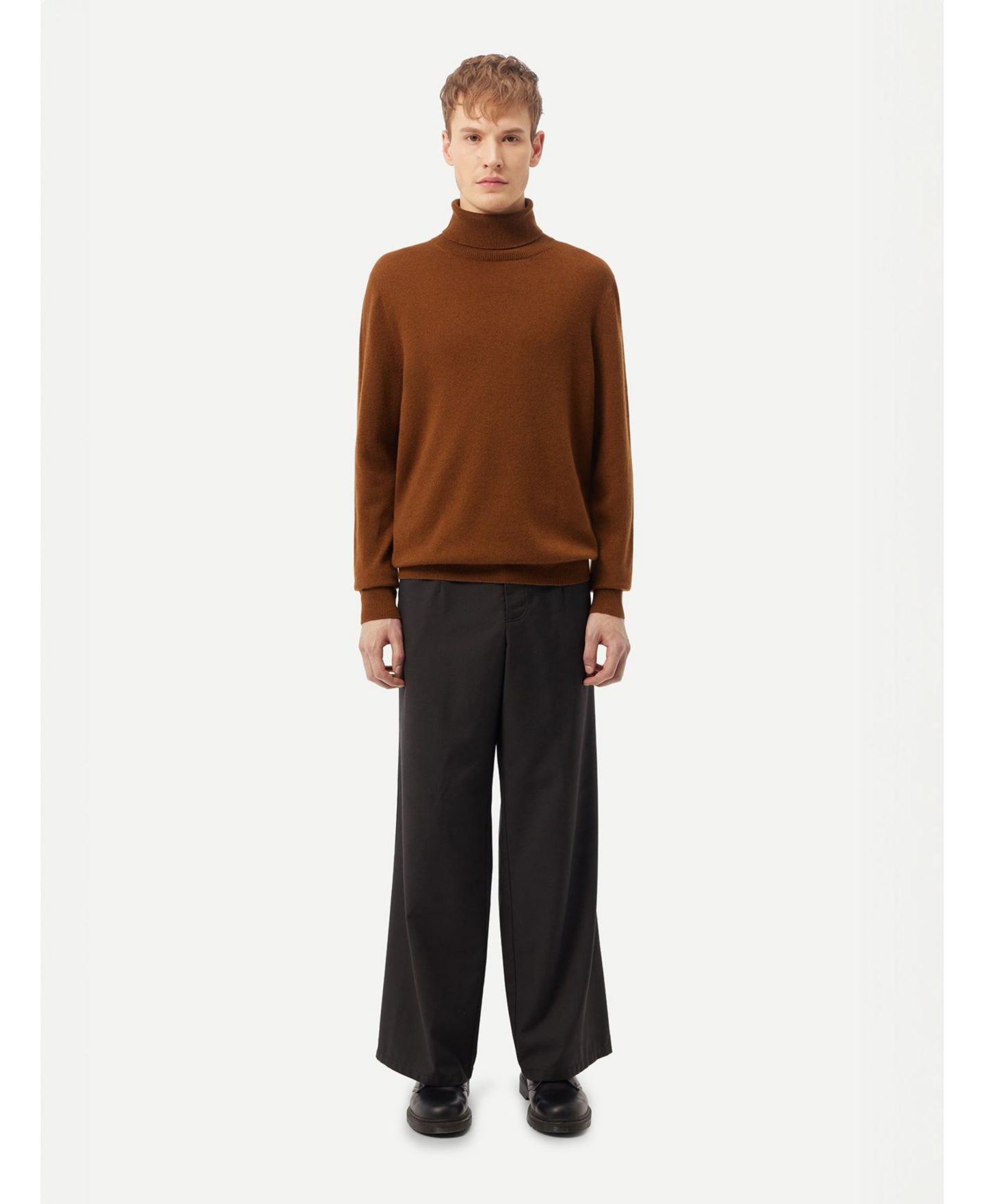 Мужская кашемировая водолазка Gobi Cashmere, цвет: Коричневый — фото 2