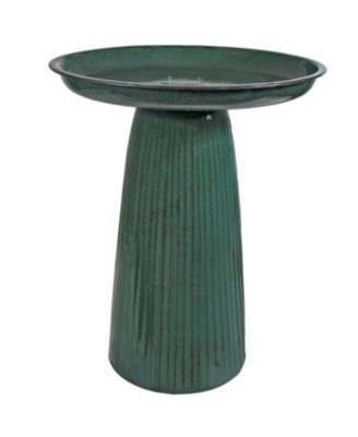 Gleeful Garden Metal Bird Bath for Outdoor Use