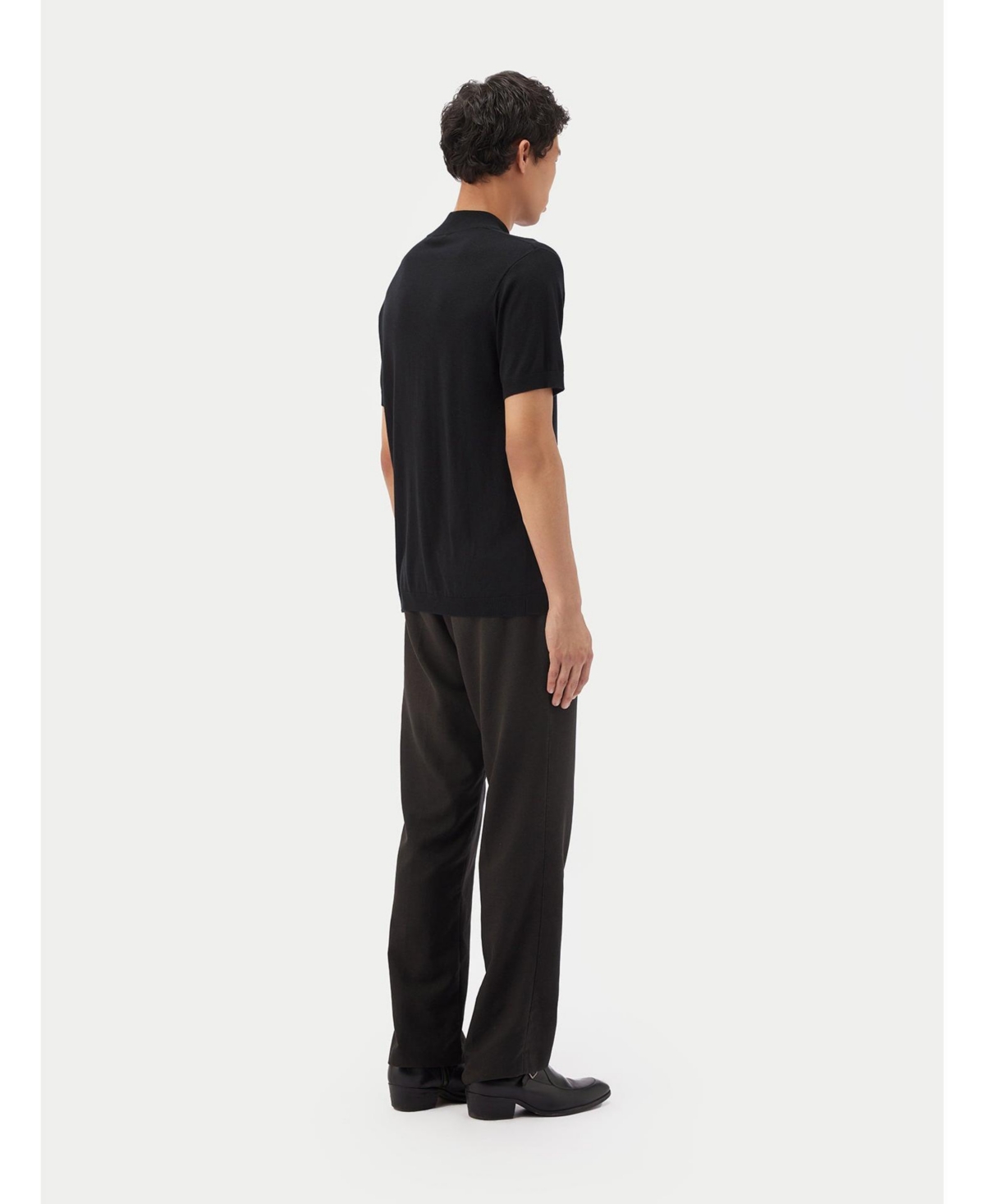 Gobi Cashmere Men's Silk Cashmere Zip T-Shirt