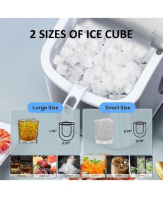 Portable Countertop Ice Maker, 26 lbs/24H with Self-Cleaning, Scoop & Basket, 9 Cubes in 6 Min Ice Machine