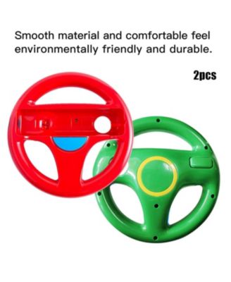 Mario Kart Wii, 2 Pack Racing Steering Wheel for Wii Controller, Wii Mario Kart Racing Wheel Compatible with Nintendo Wii, Mario Kart, Tank, More Wii or Wii U Racing Games, Easy to Operate