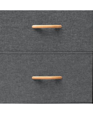 Lightweight Steel and Fabric Chest with Five Drawers for Small Spaces