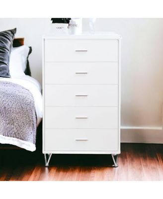 Five-Drawer Dresser for Bedroom Storage and Organization