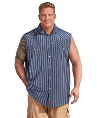 Big & Tall Western Snap Front Muscle Shirt