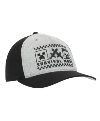 Boys Survival Mode Youth Gray & Black Traditional Adjustable Hat