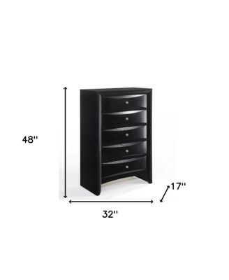 Five-Drawer Chest for Bedroom Storage and Organization