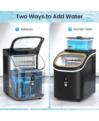 Countertop Ice Maker 30 lbs/day, Auto Cleaning, 24H Timer, Ice Scoop & Basket, Fast Ice for Home, Kitchen, Camping, Office