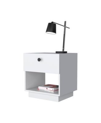 20" Black One Drawer Nightstand With Integrated Tech