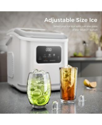27-lb Countertop Ice Maker with LED Display and Self-Cleaning Function