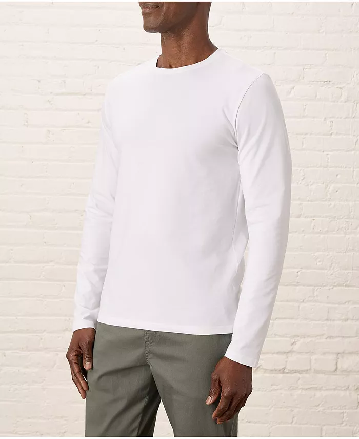 Men's Organic Cotton Luxe Stretch Jersey Slim Long Sleeve Tee