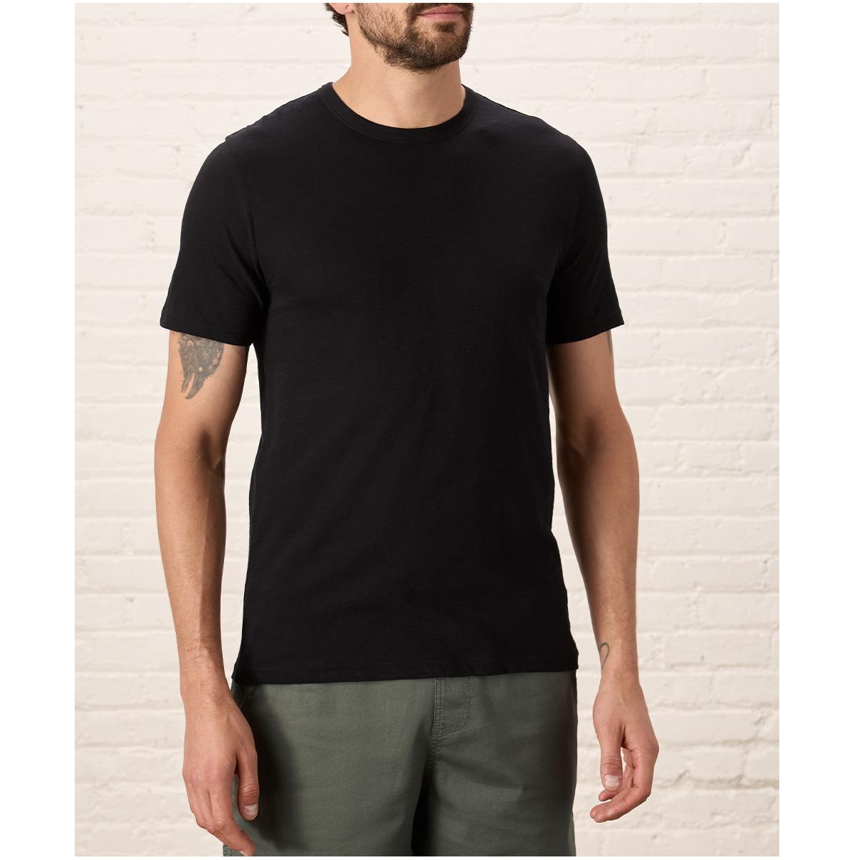 Men's Organic Cotton Featherweight Slub Crew Tee - White