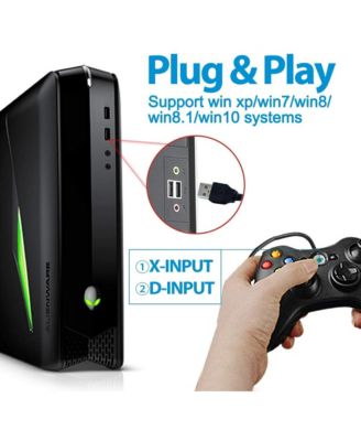 Wired PC Game Controller Joystick Gamepad Double Motor Vibration for Xbox 360 & PC Windows