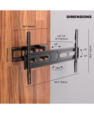 roMounts Full Motion Heavy Duty TV Wall Mount for 37-80 Inch TV Screens Holds Up to 88 lbs