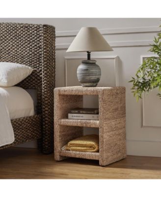 Dominik Coastal 24" Side Table with 2 Two Open Shelves