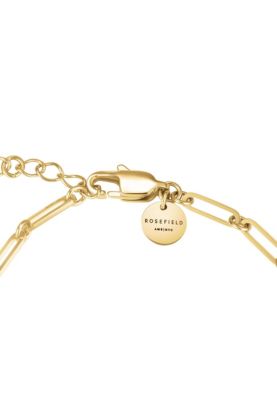 Crystal Bar Bracelet In 14K Yellow Gold Plated Stainless Steel