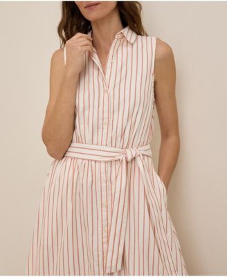 Women's Organic Cotton Sunset Lightweight Cotton Sleeveless Shirtdress