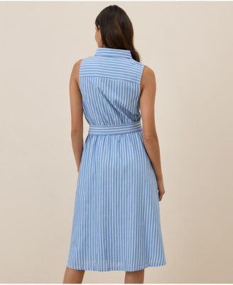 Women's Organic Cotton Sunset Lightweight Cotton Sleeveless Shirtdress