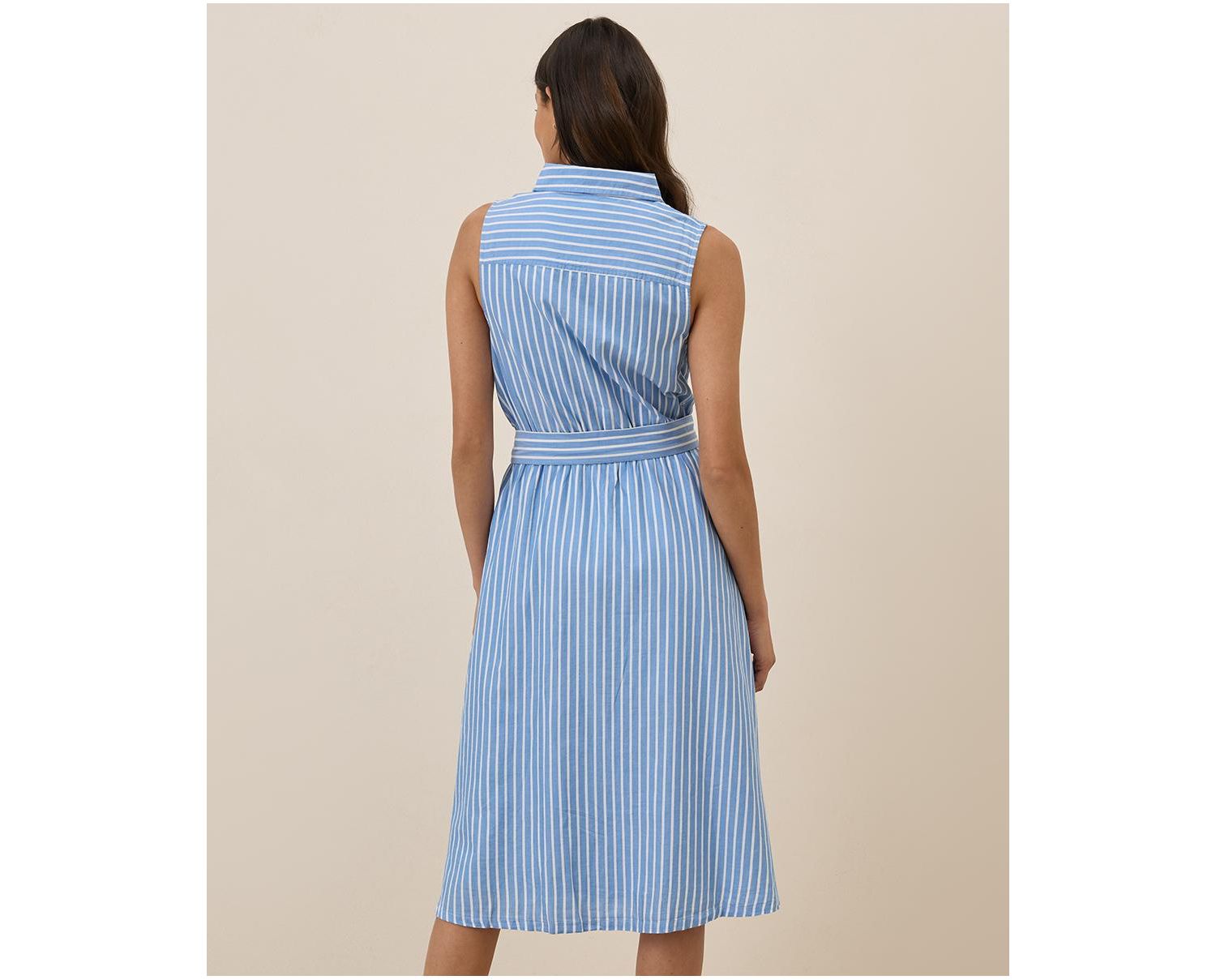 Women's Organic Cotton Sunset Lightweight Cotton Sleeveless Shirtdress