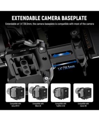 Foldable V Mount Battery Plate with Arca Type Camera Baseplate for RS4 RS3 Gimbal & Tripod, Lightweight DSLR Camera Video Rig Compatible with SmallRig V Mount Battery & Cage, PS015