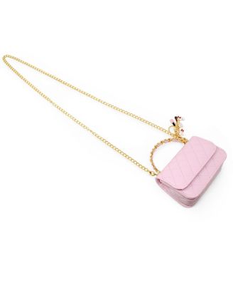 Girls Classic Link Chain Top Handle Handbag, Hot Pink