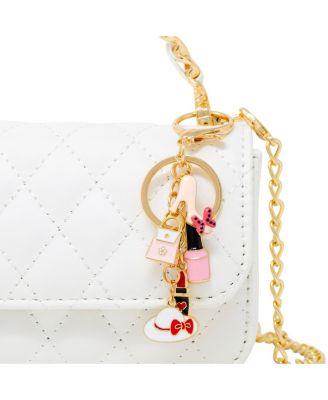 Girls Classic Link Chain Top Handle Handbag, Hot Pink