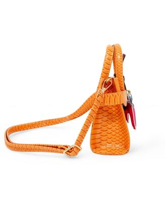 Girls Crocodile Pony Handbag, Orange