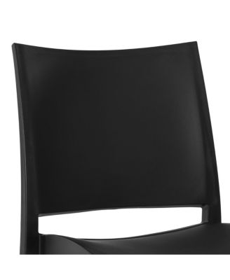 Modern Polypropylene Stackable Plastic Patio Dining Chair (Set of 2)