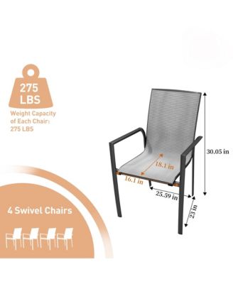 Aluminium Frame with Stackable Dining Chairs