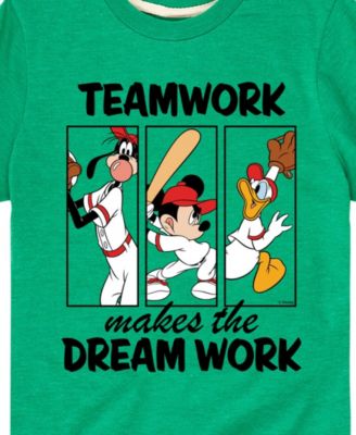 Toddler Boys Teamwork Makes The Dream Work Baseball Graphic T-Shirt