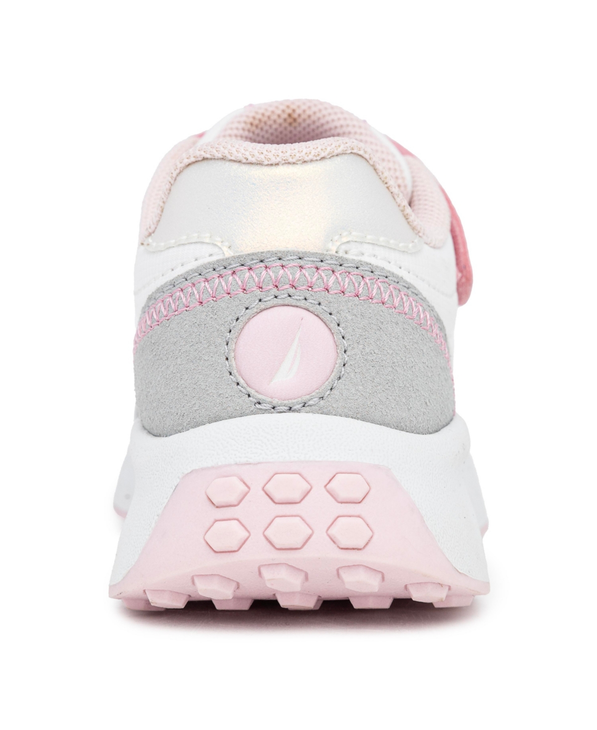 Nautica Toddler And Little Girls Kian Athletic Sneakers In White,iri,gray