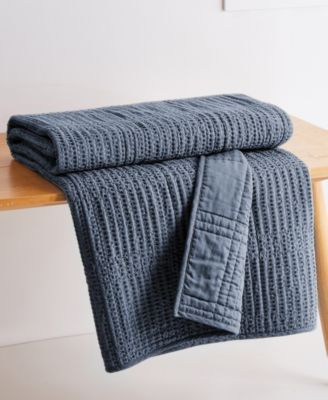 Cloud Waffle Textured Quilted Throw, 50" x 60"