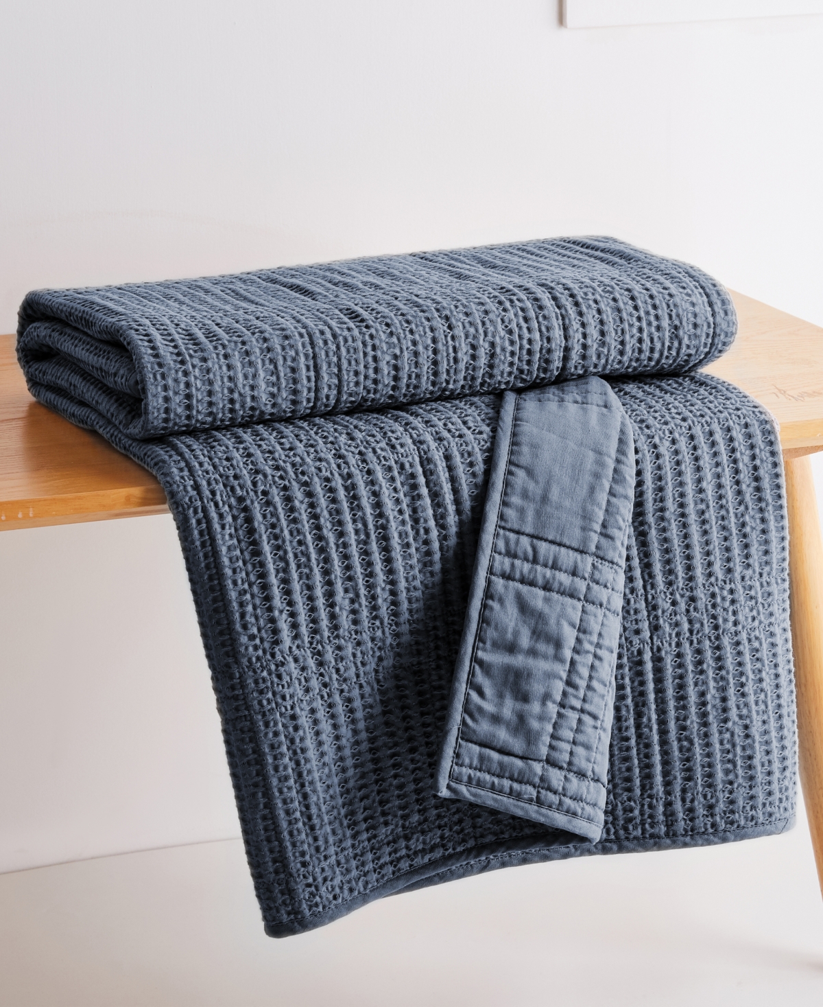 Levtex Cloud Waffle Textured Quilted Throw, 50" X 60"