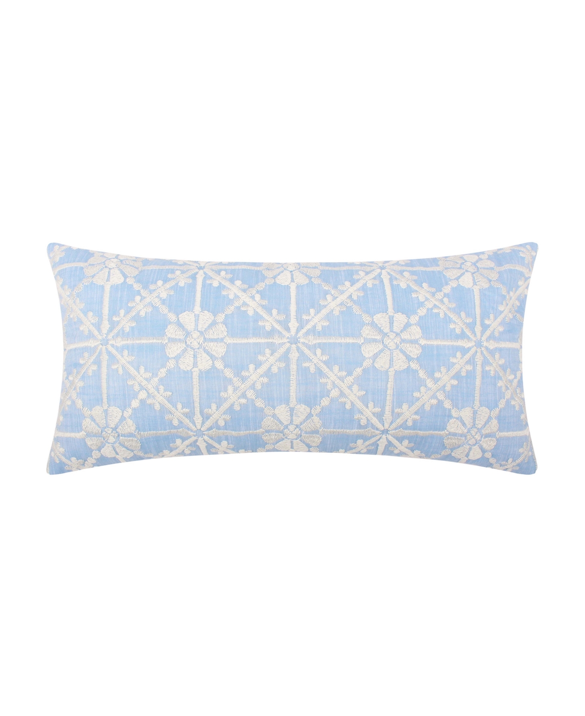Levtex Evelyn Embroidered Decorative Pillow, 12" X 24"