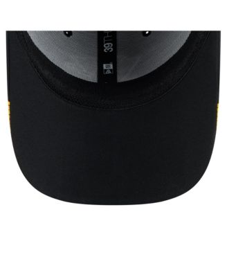 Men's Black Pittsburgh Penguins Linear Featherweight 39THIRTY Flex Hat