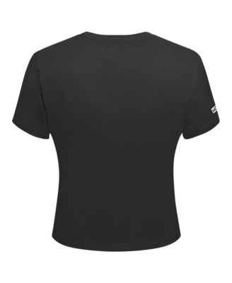 Women's Black Monopoly Babydoll Cropped T-Shirt