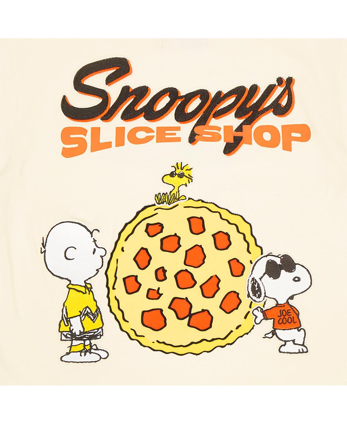 Shop Freeze Max Big Boys And Girls Cream Peanuts Snoopy's Slice Shop T-shirt