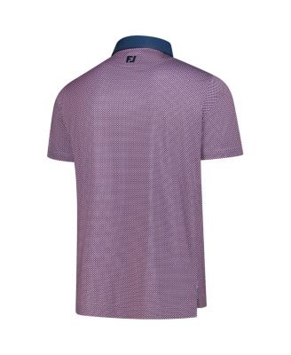 Men's Navy THE PLAYERS ProDry Lattice Print Lisle Polo Shirt
