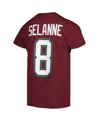 Big Boys and Girls Teemu Selanne Garnet Anaheim Ducks Name Number T-Shirt