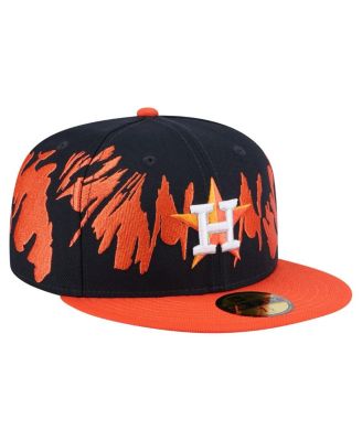 Men's Navy/Orange Houston Astros Retro Pattern 59FIFTY Hat