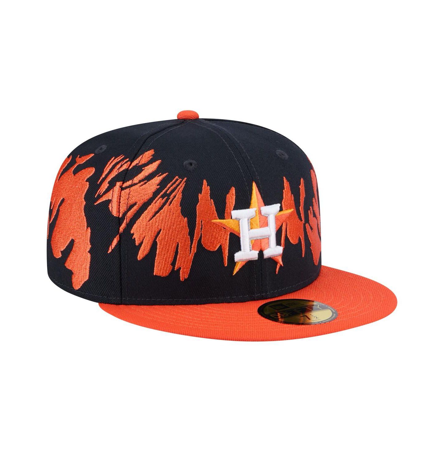 Мужская кепка New Era Houston Astros Retro Pattern 59FIFTY, Navy/Orange — фото 4