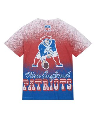 Men's White New England Patriots Team Burst Vintage Logo T-Shirt