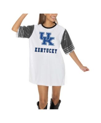 Women's White Kentucky Wildcats Full Sequin Jersey Dress