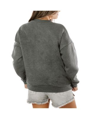 Women's Charcoal LA Galaxy Fleece Pullover Sweatshirt
