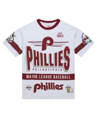 Men's White Philadelphia Phillies Cooperstown Collection Team Origins Premium T-Shirt
