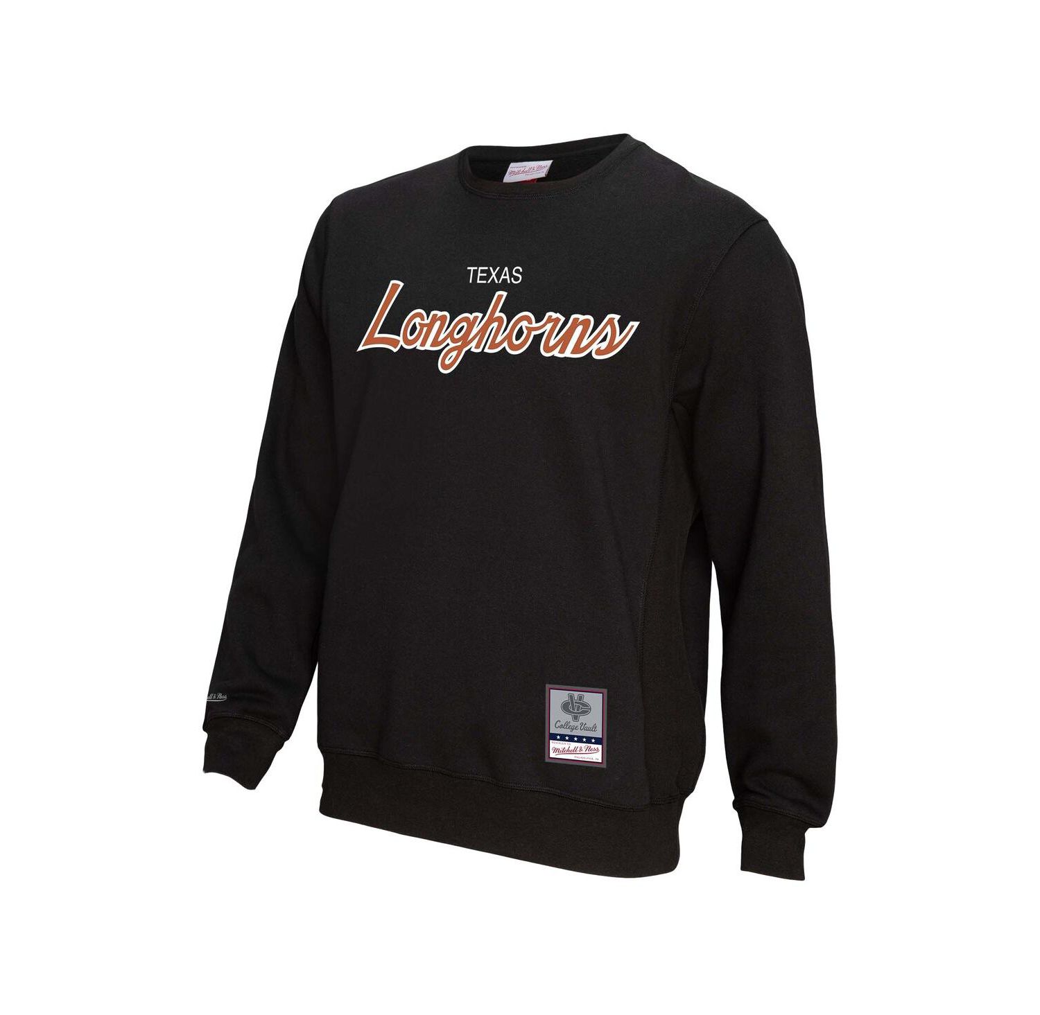 Men's Black Texas Longhorns Elite Script Pullover Sweatshirt