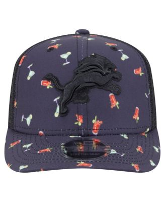 Men's&nbsp;Navy/Black Detroit Lions Adventure Drinks Pattern 9SEVENTY Stretch-Snap Hat