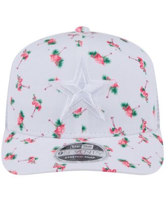 Men's White Dallas Cowboys Adventure Flamingo Pattern 9SEVENTY Stretch-Snap Hat